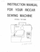 Riccar R1100 User Manual