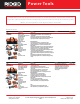 RIDGID R9213 Specification Sheet