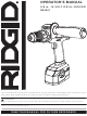 RIDGID R84001 Operator's Manual