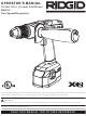 RIDGID R84015 Operator's Manual