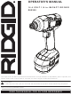 RIDGID R82320 Operator's Manual
