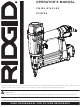 RIDGID FINISH STAPLER R150FSA Operator's Manual