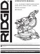 RIDGID MS1290LZ1 Operator's Manual