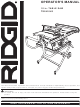 RIDGID TS2410LS Operator's Manual