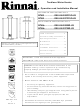 Rinnai RC80E Operation And Installation Manual