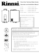 Rinnai REU-VA3237FFU Operation And Installation Manual