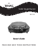 Rival SB150 Owner's Manual