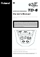 Roland TD-6 Owner's Manual