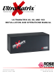Rose electronics ULTRAMATRIX 16X Installating And Operation Manual