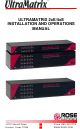 Rose electronics ULTRAMATRIX 2xE Installation And Operation Manual