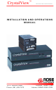 Rose electronics CrystalView CrystalView TWISTED PAIR KVM EXTENDER Installation And Operation Manual