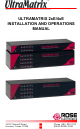 Rose electronics ULTRAMATRIX 4xE Installation And Operation Manual