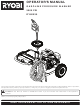 Ryobi 3000 PSI Operator's Manual