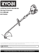 Ryobi PLT3043E, RY70103A Operator's Manual