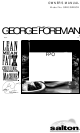 George Foreman GR20/GR20CB Owner's Manual