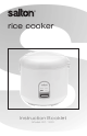 Salton RC-1203 Instruction Booklet