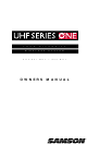 Samson UHF 801 Owner's Manual