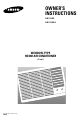 Samsung AW0500 AW0500A Owner's Instructions Manual