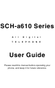 Samsung SCH A610 User Manual