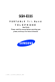 Samsung SGH E335 User Manual