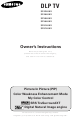 Samsung DLP TV SP42L6HX Owner's Instructions Manual