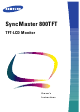 Samsung SyncMaster 800TFT Owner's Instructions Manual
