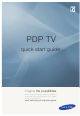 Samsung PDP TV Quick Start Manual