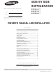 Samsung RS265LA series Owner's Manual And Installation
