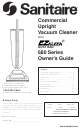 Sanitaire 680 Series Owner's Manual