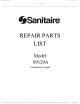 Sanitaire S9120A Repair Parts List Manual