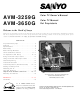 Sanyo AVM-3650G Owner's Manual