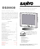 Sanyo DS20930 Owner's Manual