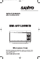 Sanyo EM-S5120WB Instruction Manual And Cooking Manual