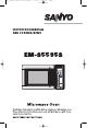 Sanyo EM-S5595S Instruction Manual And Cooking Manual