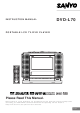 Sanyo DVD-L70 Instruction Manual