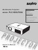 Sanyo PLC WXU700A Owner's Manual