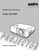 Sanyo PLV-Z60 Owner's Manual