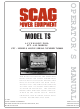 Scag Power Equipment MODEL TS Operator's Manual