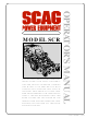 Scag Power Equipment SCR Operator's Manual