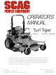 Scag Power Equipment Turf Tiger STT61V-31EFI-SS Operator's Manual
