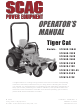 Scag Power Equipment TIGER CAT STC48V-19KAI Operator's Manual