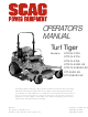Scag Power Equipment TURF TIGER STT-29DFI-SS Operator's Manual