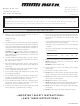 MINN KOTA MKC-10P Operation And Instructions Manual