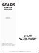 Sears 200.71211 Owner's Manual