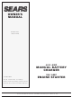 Sears 200.71440 Owner's Manual
