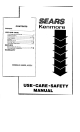 Kenmore KENMORE 45520 Use, Care, Safety Manual