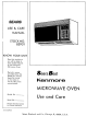 Kenmore MS-1242KLSY - 1.2 cu. Ft. Countertop Microwave Use And Care Manual