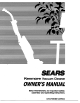 Kenmore Vacuum Cleaner Owner's Manual