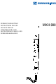 Sennheiser MKH 800 Instructions For Use Manual
