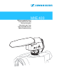 Sennheiser MKE 400 Instructions For Use Manual